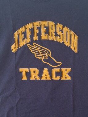 T Shirt Jefferson Township NJ High School Track Jerzees Adult Size L Large